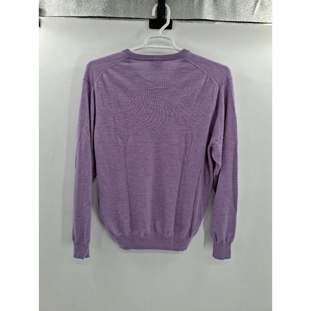 Jos A Bank Signature‎ Collection 100% Wool Mens Large Light Purple V Neck